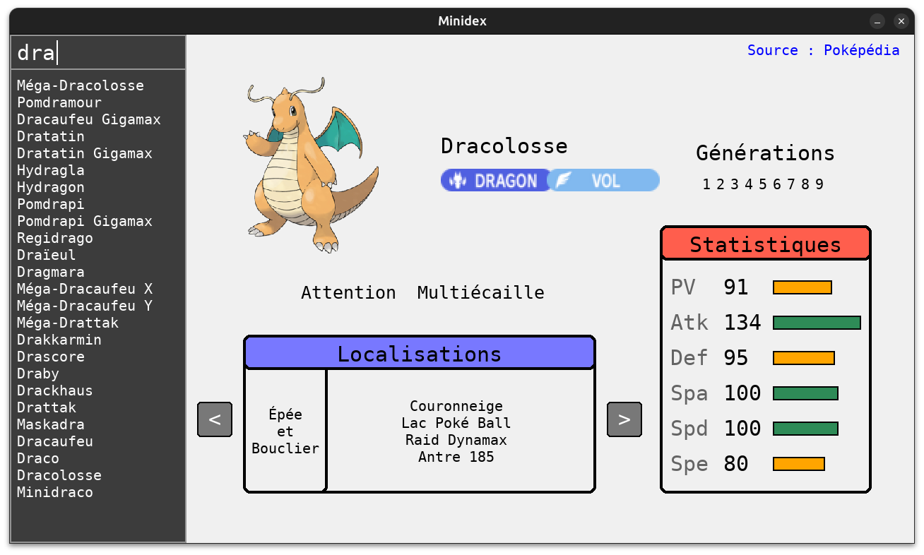 Minidex